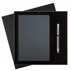 Подарочный набор Star/iP, черный (ежедневник недат А5, ручка) Подарочный набор Star/iP, черный (ежедневник недат А5, ручка)
