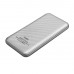 Внешний аккумулятор Carbon PB, 10000 mah, серебро